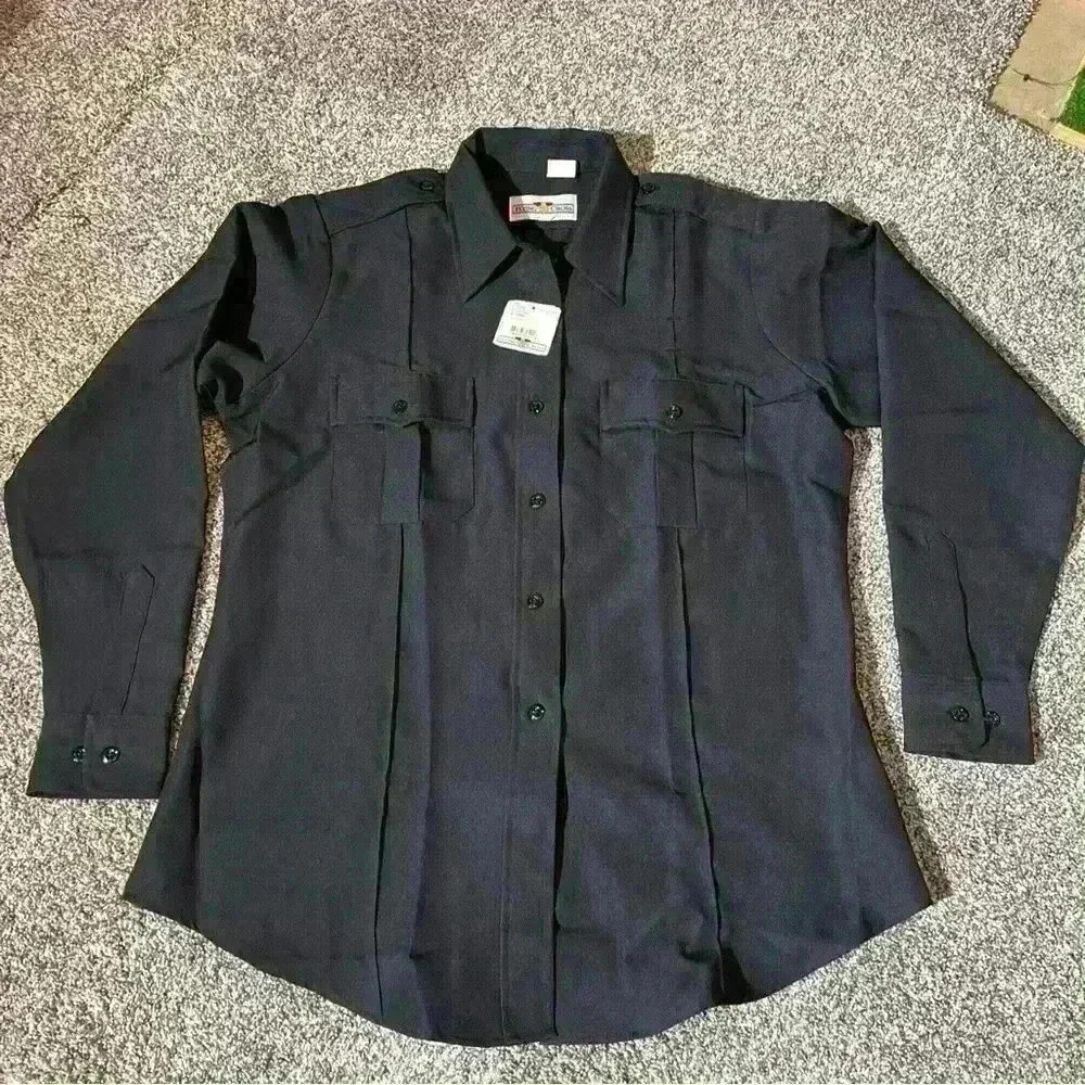 Flying Cross Women's Uniform Shirt Navy Size 40 L  Double Pocket- NWT